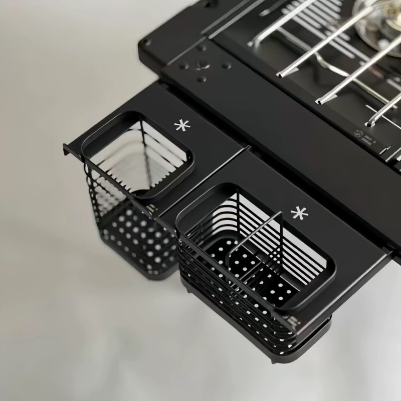 Camping Cooking Rack - アウトドアキャンプ用箸バスケット、ユニットフレーム、サイドハンギングウォーターフィルター、収納ボックス、キッチンテーブルアクセサリー