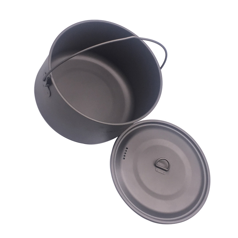 Camping Cooking Pots And Pans - FLAME'S 信条 1100 ミリリットル 1950 ミリリットル超軽量屋外キャンプチタンポット