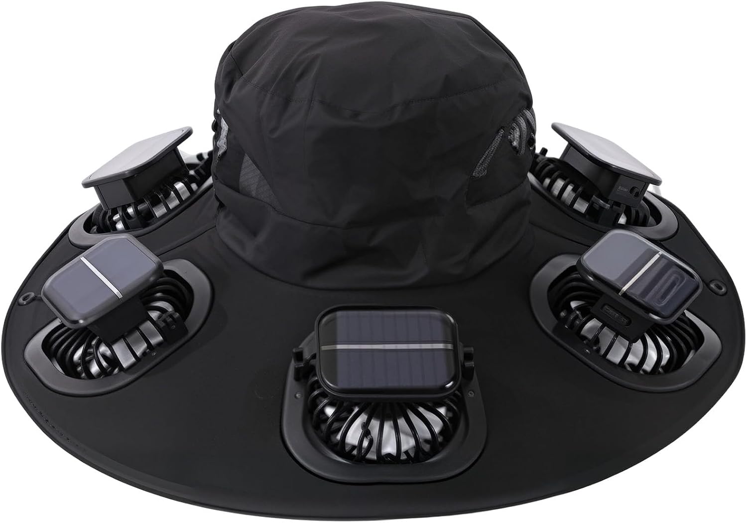 Camping Cooking Fish - ホット6ファンソーラーファンハット通気性UVカットワイドブリムサンキャップサマーファンバイザーキャップ男性用アウトドアハイキングキャンプ釣り用
