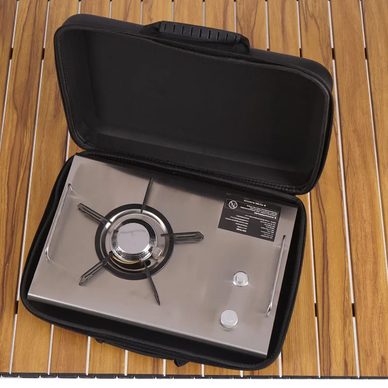Camping Cooking Table With Windshield - 屋外用ポータブル折りたたみ式ガスストーブ、折りたたみ式カード型キャンプテーブルストーブ、調理器具用ミニキャンプガスストーブ