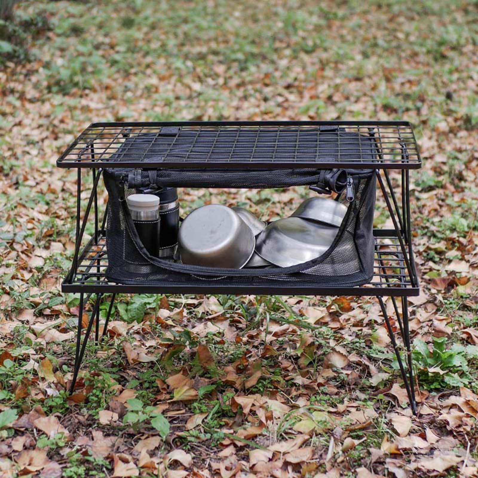Camping Cooking Utensils Storage - 食器収納バッグ ポータブル収納ケース 調理器具 折りたたみ式 キャンプ用