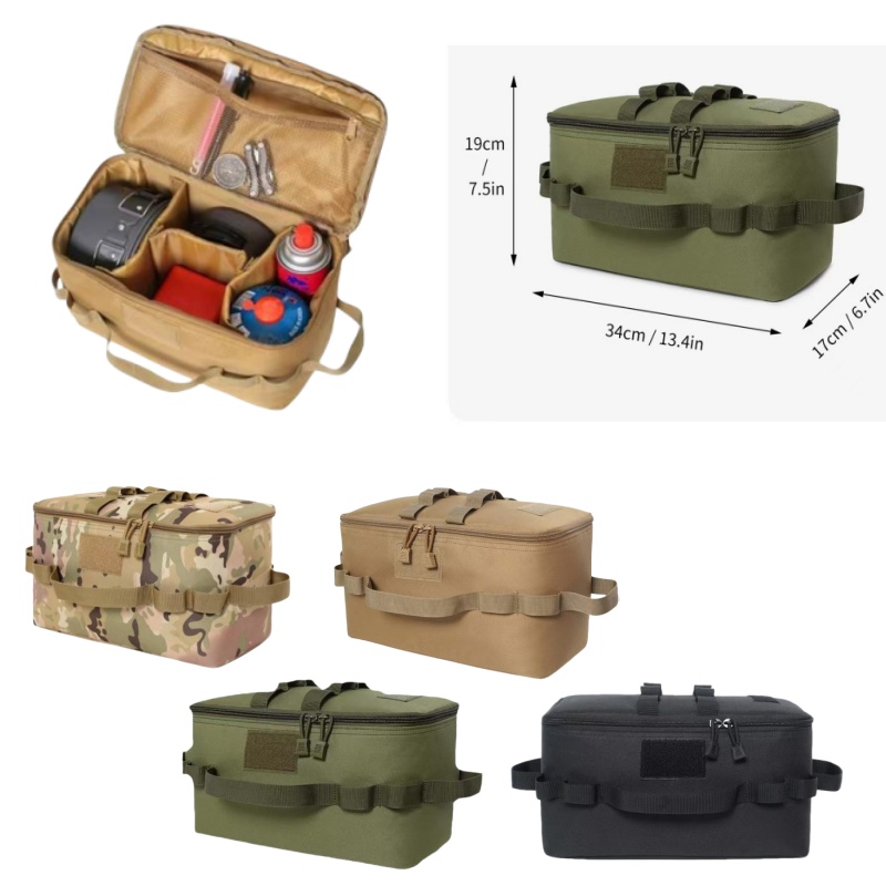 Camping Cooking Utensils Storage - アウトドアポーチ キャンプ収納袋 調理器具オーガナイザー ポータブル食器ハンドバッグ ピクニックバッグ キャンプ