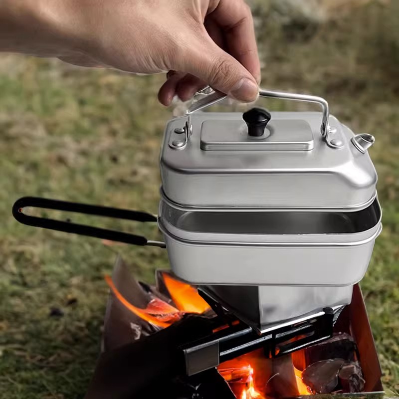 Camping Cooking Pots And Pans - 超軽量ポータブルピクニックケトル、キャンプティーポット、コーヒーポット、汚れ、屋外調理、釣り、ハイキングキャンプ、キッチン、観光、ケトル