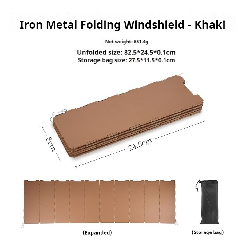 Camping Cooking Windscreen - 10プレートガスストーブ風防屋外キャンプピクニック調理バーナー防風スクリーンアルミ合金風防