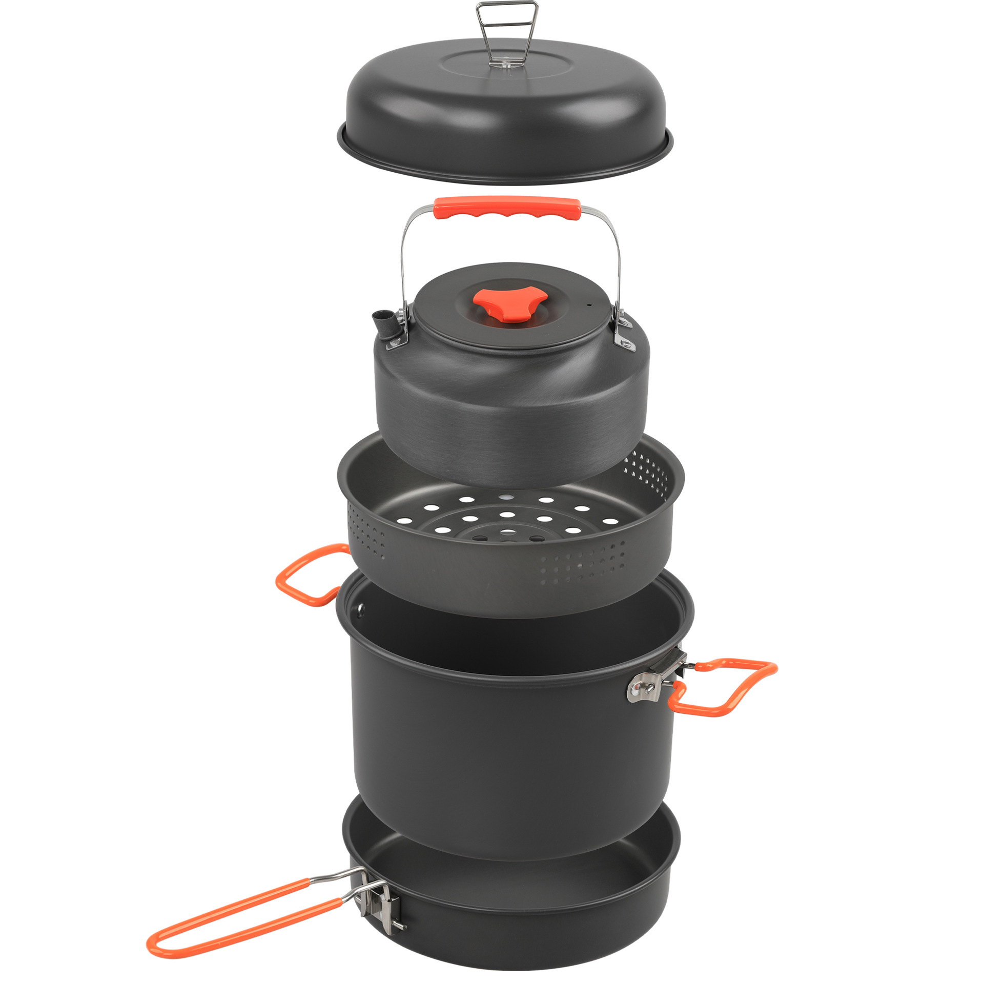 Camping Cooking Pots And Pans - 屋外調理器具セット、キャンプ調理鍋、ケトル、蒸し器、フライパン