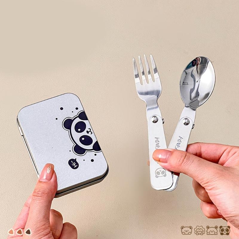 アウトドア折りたたみキャンプカトラリーセットフォークスプーン - Camping Cooking Utensils Storage のレビューと価格