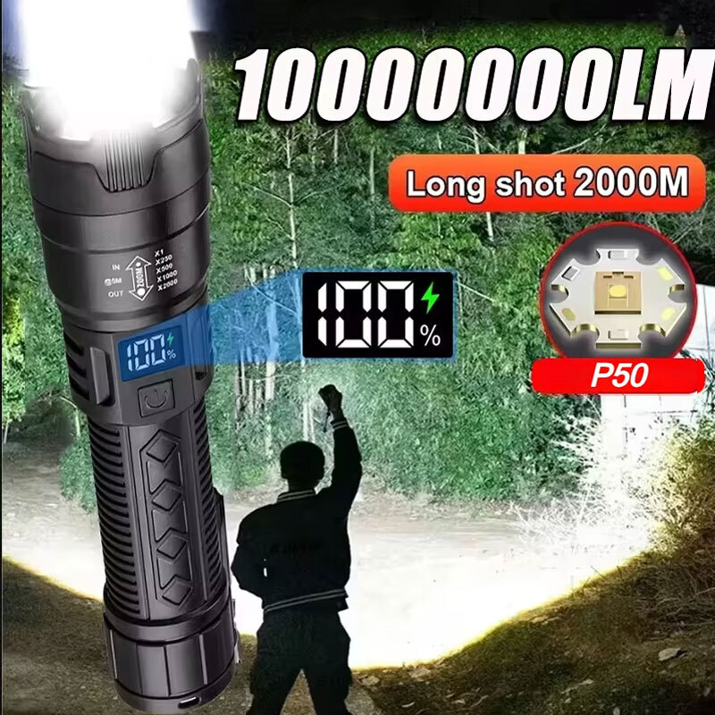 高強力パワー LED 懐中電灯 2000LM 戦術トーチ デ - Camping Cooking Fish のレビューと価格