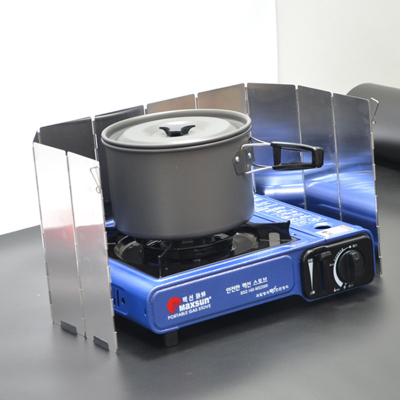 9 プレートガスストーブウインドシールド 7.5*13.5  - Camping Cooking Windscreen のレビューと価格