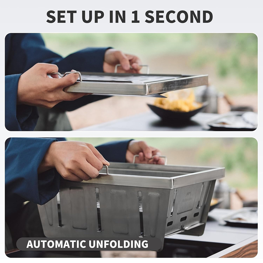 Naturehike キャンプ用チャコールグリル IGTテー - Camping Cooking Table With Windshield のレビューと価格