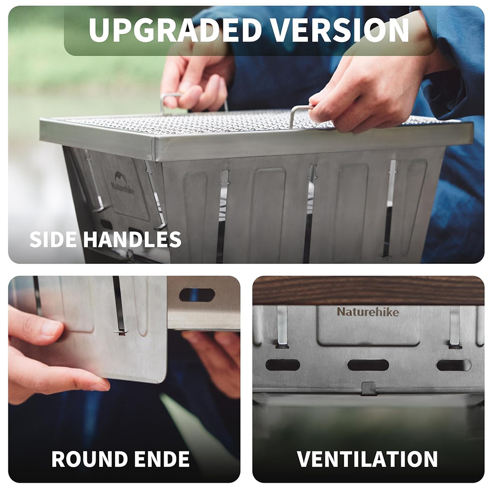 Naturehike キャンプ用チャコールグリル IGTテー - Camping Cooking Table With Windshield のレビューと価格
