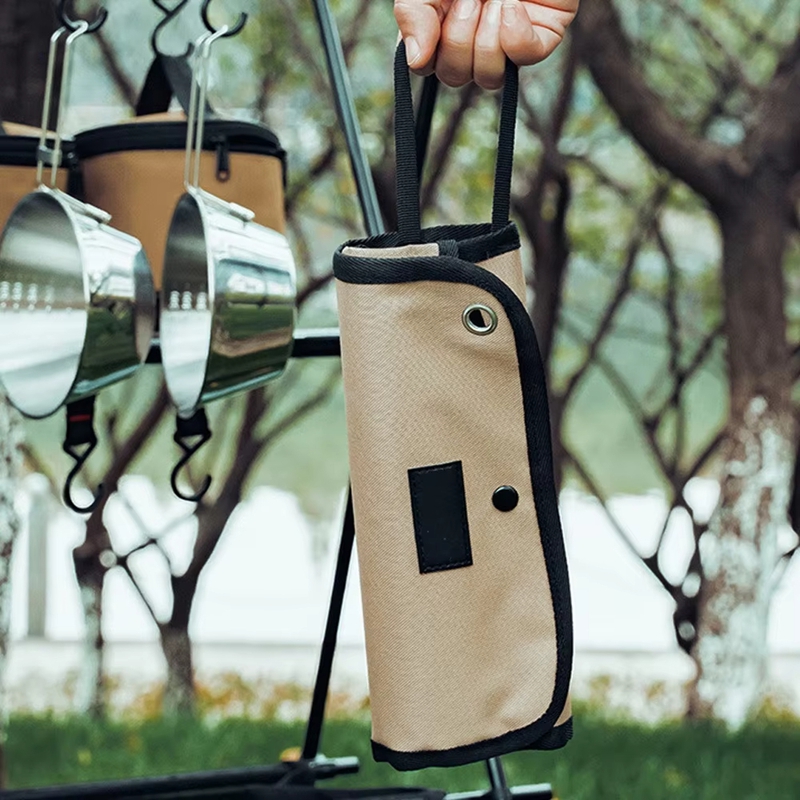 ポータブル屋外食器収納袋ステンレス鋼食器吊り下げバッグ旅行収 - Camping Cooking Utensils Storage のレビューと価格