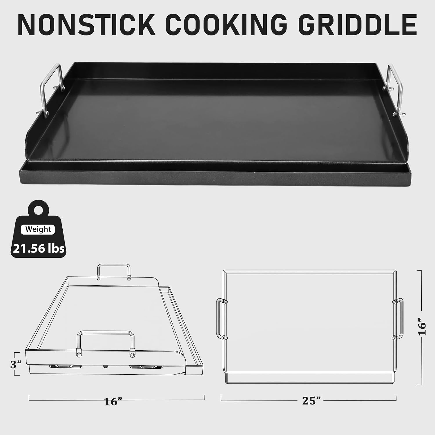 ノンスティック鋳鉄製フラットトップグリドルプレート セラミッ - Camping Cooking Flat Top のレビューと価格