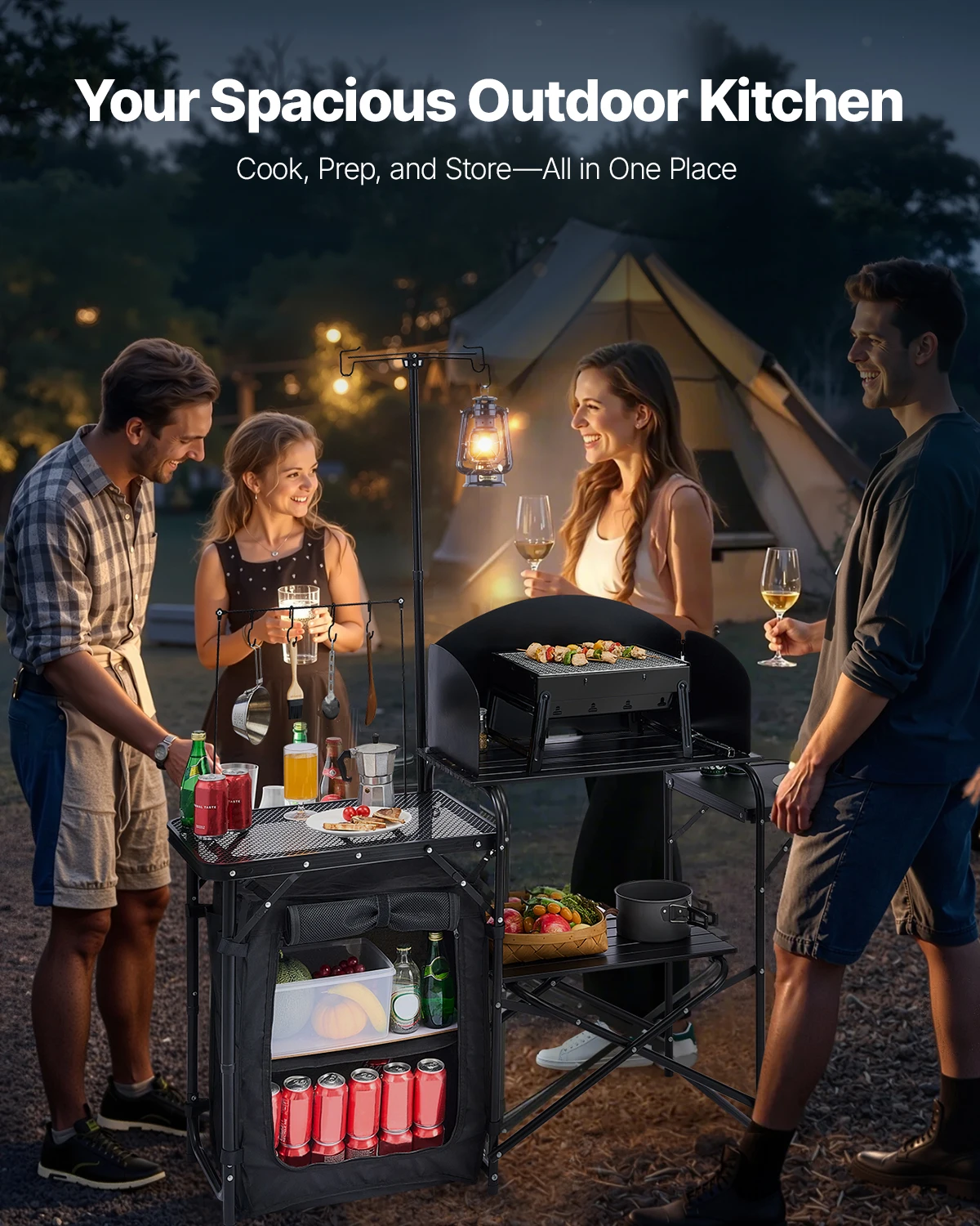 折りたたみ式キャンプテーブル アウトドア キャンプ キッチン - Camping Cooking Windscreen のレビューと価格