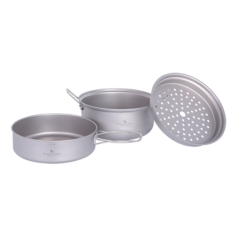 バウンドレスボヤージュ チタン製蒸し器 アウトドアキャンプ調 - Camping Cooking Pots And Pans のレビューと価格