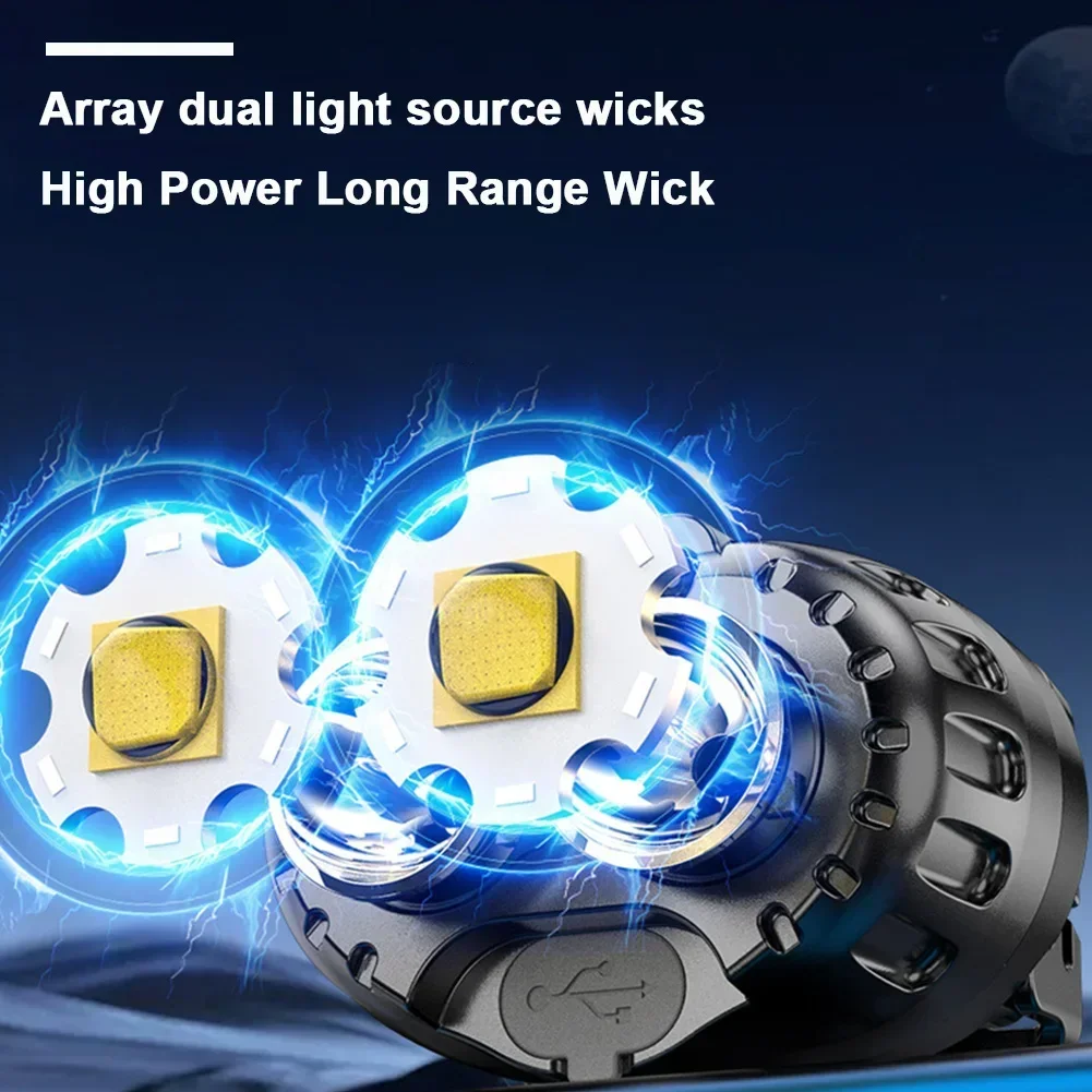 強力な LED ヘッドランプ IPX4 防水緊急ヘッド懐中電 - Camping Cooking Fish のレビューと価格