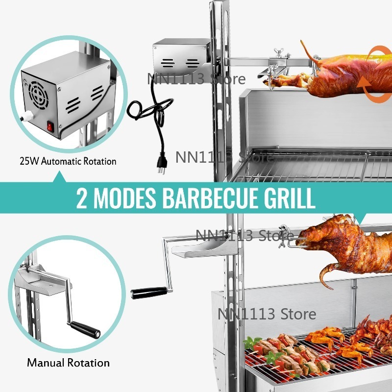 新型デザイン バーベキューグリル ロースター 回転式ロティサ - Camping Cooking Equipment Electric のレビューと価格