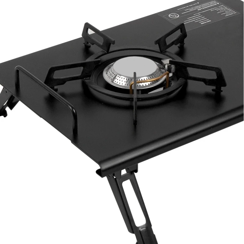 屋外用ポータブル折りたたみ式ガスストーブ、折りたたみ式カード - Camping Cooking Table With Windshield のレビューと価格