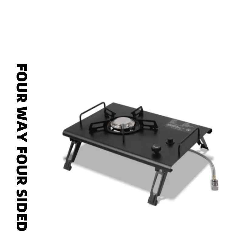 屋外用ポータブル折りたたみ式ガスストーブ、折りたたみ式カード - Camping Cooking Table With Windshield のレビューと価格