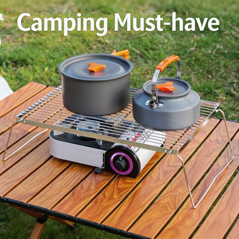ポータブル折りたたみ式ステンレスキャンプファイヤースタンド  - Camping Cooking Bbq のレビューと価格