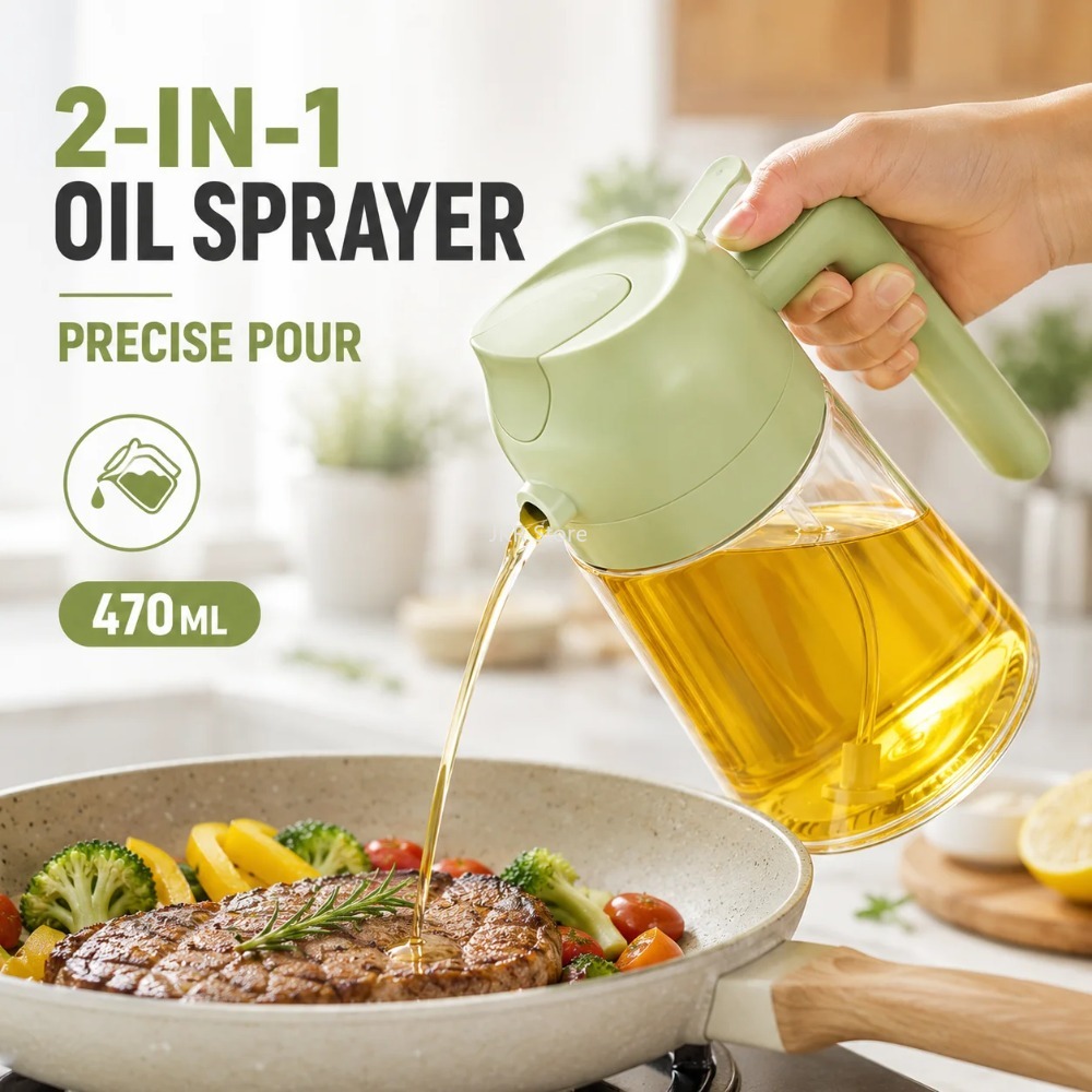 2 in 1 オリーブオイルスプレーディスペンサーボトル 大 - Camping Cooking Bbq のレビューと価格