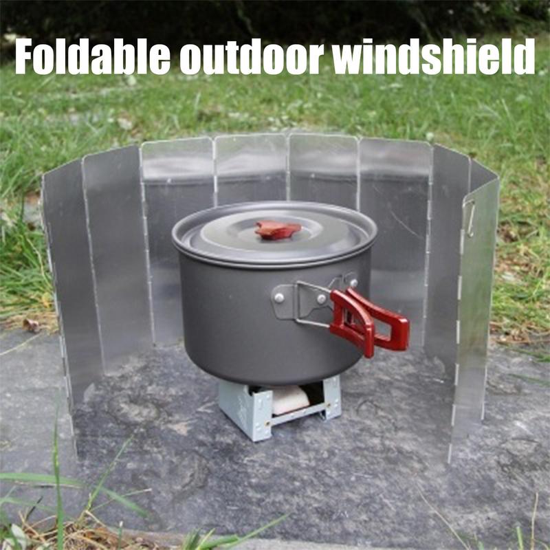 16 プレートガスストーブウインドシールドアウトドアキャンプ - Camping Cooking Windscreen のレビューと価格