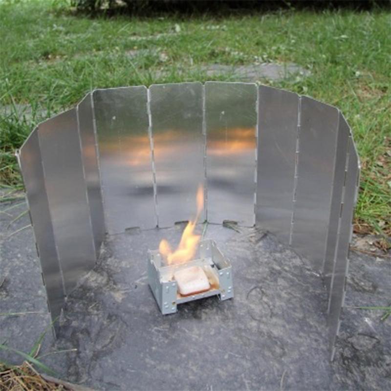 16 プレートガスストーブウインドシールドアウトドアキャンプ - Camping Cooking Windscreen のレビューと価格