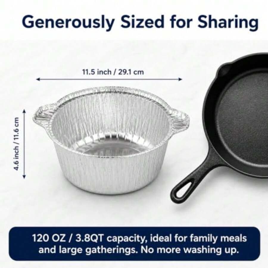 12パック使い捨てポット蓋付き、キャンプ用ベーキング調理用ホ - Camping Cooking Pots And Pans のレビューと価格