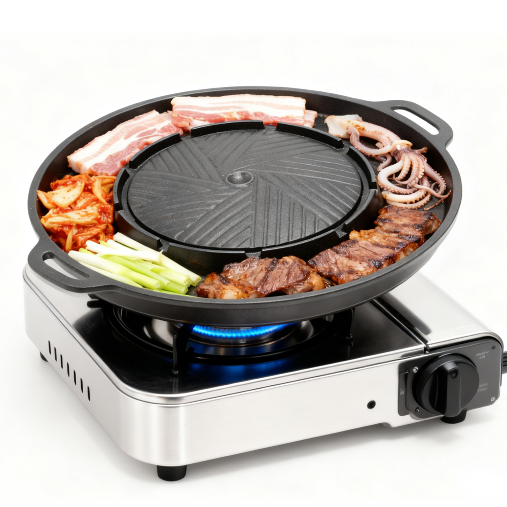 KOSUN 韓国式BBQグリルパン 2 in 1 丸型バーベ - Camping Cooking Bbq のレビューと価格
