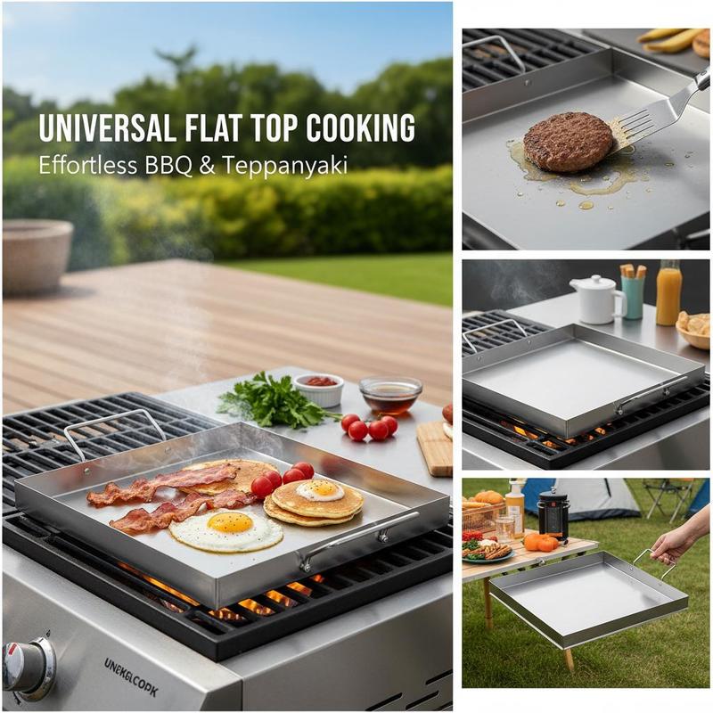 ユニバーサルフラットトップグリドル 18x16インチ キャン - Camping Hiking Cooking のレビューと価格