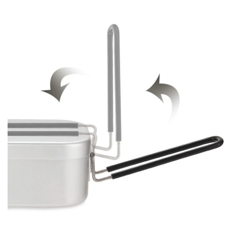 800/1400 ミリリットルアルミ弁当箱旅行キャンプ食器メ - Camping Cooking Dishes のレビューと価格