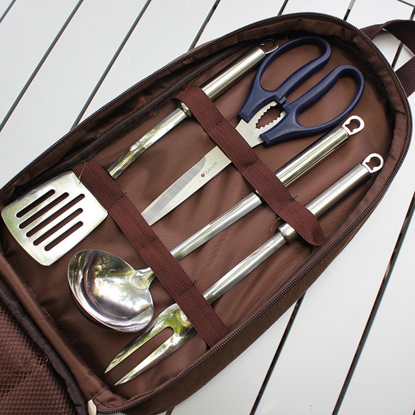 キャンプ用キャリングバッグ付きキッチン用品セット,旅行やハイ - Camping Cooking Utensils Storage のレビューと価格