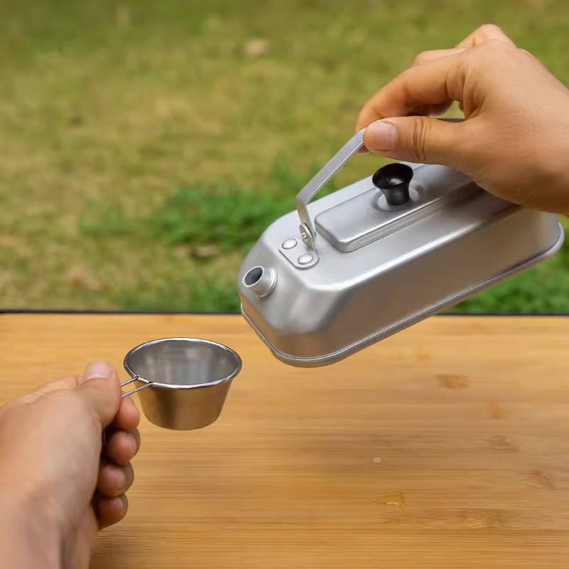 超軽量ポータブルピクニックケトル、キャンプティーポット、コー - Camping Cooking Pots And Pans のレビューと価格