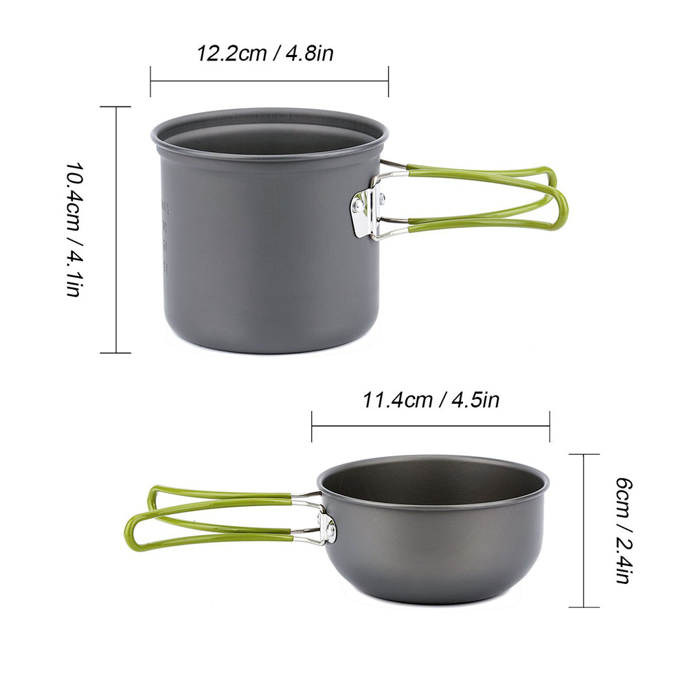 超軽量キャンプポット調理器具セットポータブル屋外調理食器ハイ - Camping Hiking Cooking のレビューと価格