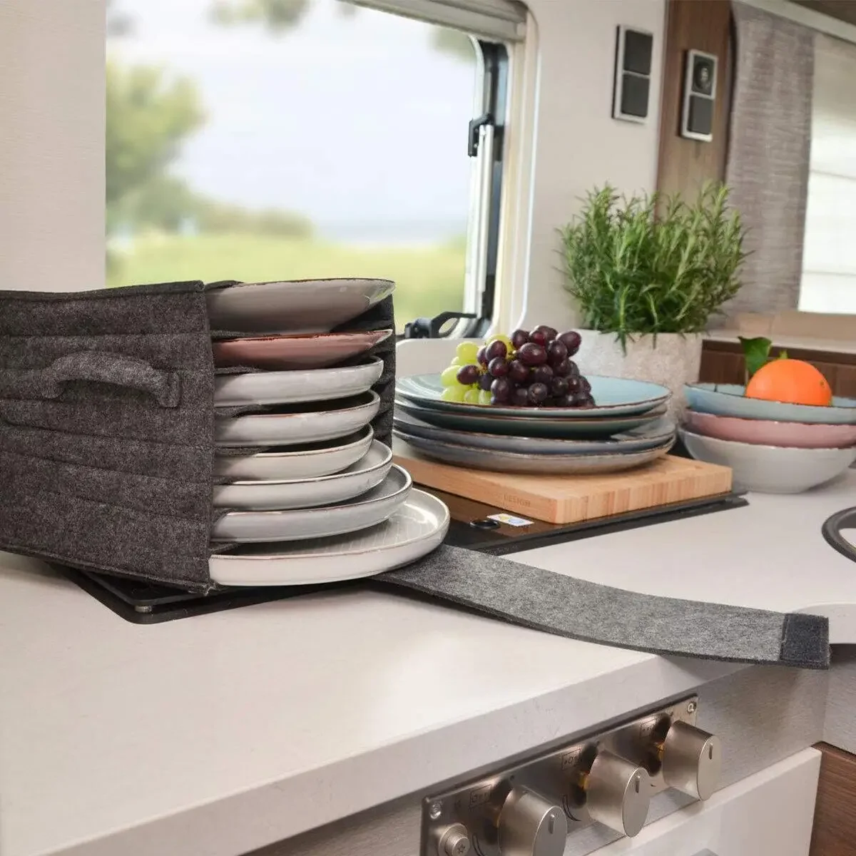 フェルトプレート皿カップ収納袋ホルダー厚みのあるキャンプ食器 - Camping Cooking Rack のレビューと価格