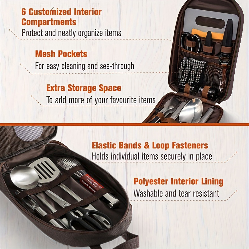 アウトドアクッキングバッグ キャンプ収納バッグ ポータブル調 - Camping Cooking Utensils Storage のレビューと価格