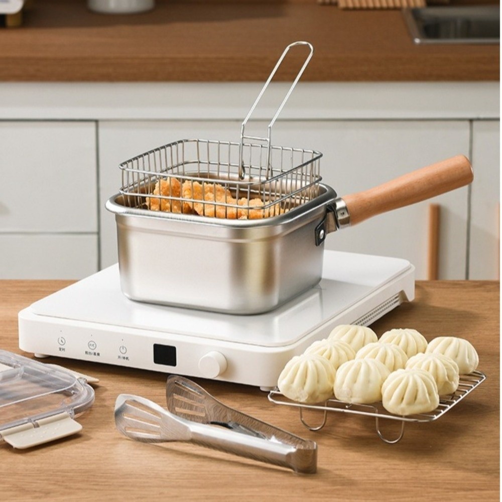 ポータブルステンレス鋼フライパン正方形ノンスティック調理鍋バ - Camping Cooking Pots And Pans のレビューと価格