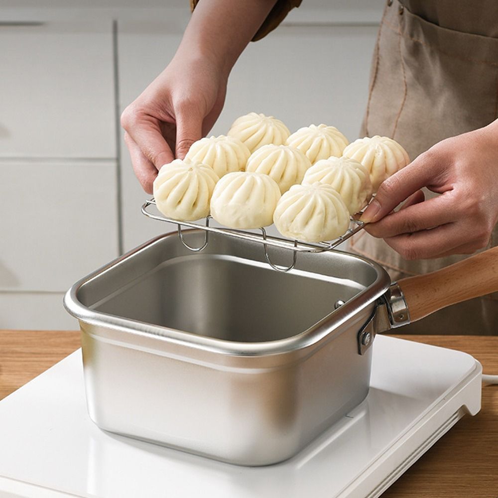 ポータブルステンレス鋼フライパン正方形ノンスティック調理鍋バ - Camping Cooking Pots And Pans のレビューと価格
