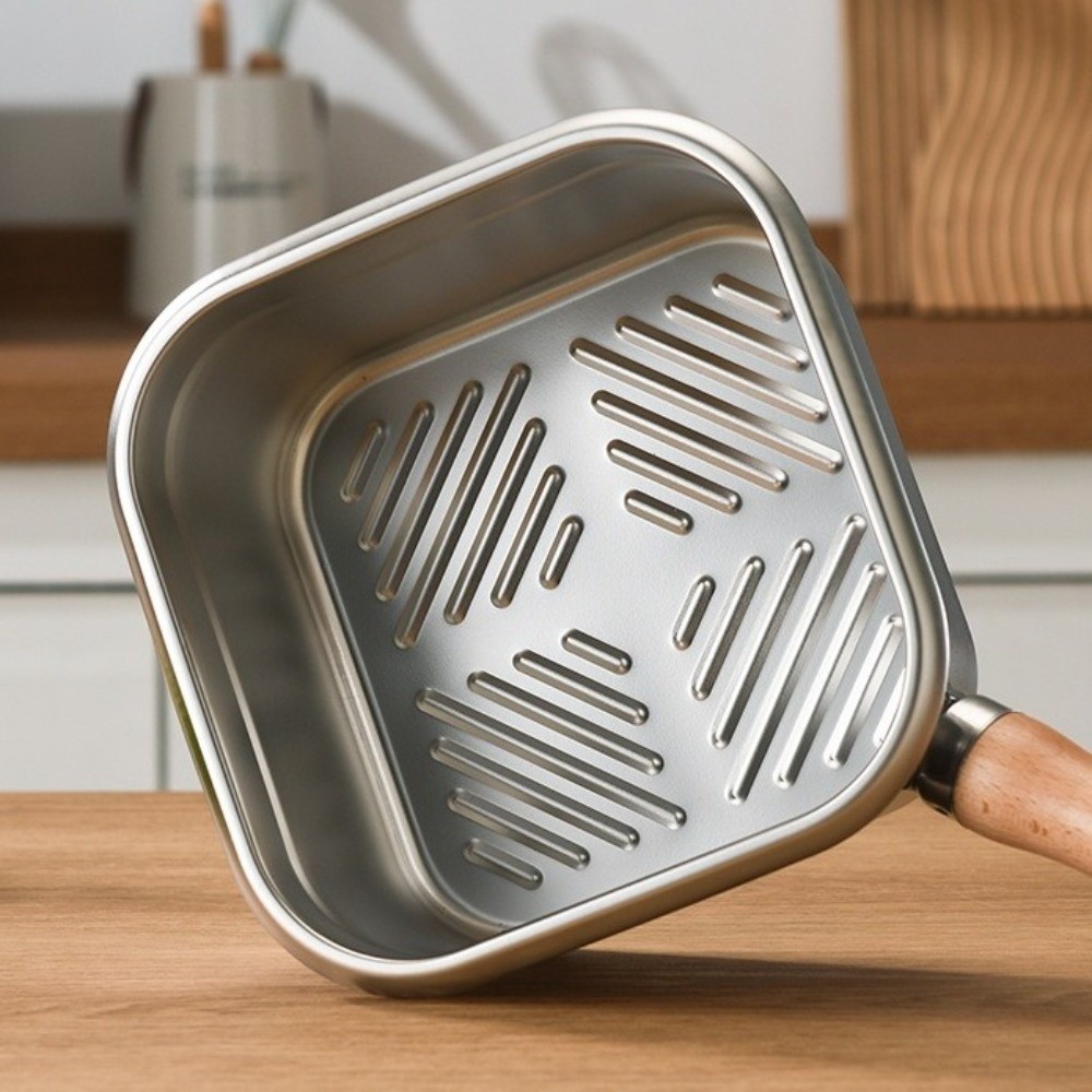 ポータブルステンレス鋼フライパン正方形ノンスティック調理鍋バ - Camping Cooking Pots And Pans のレビューと価格