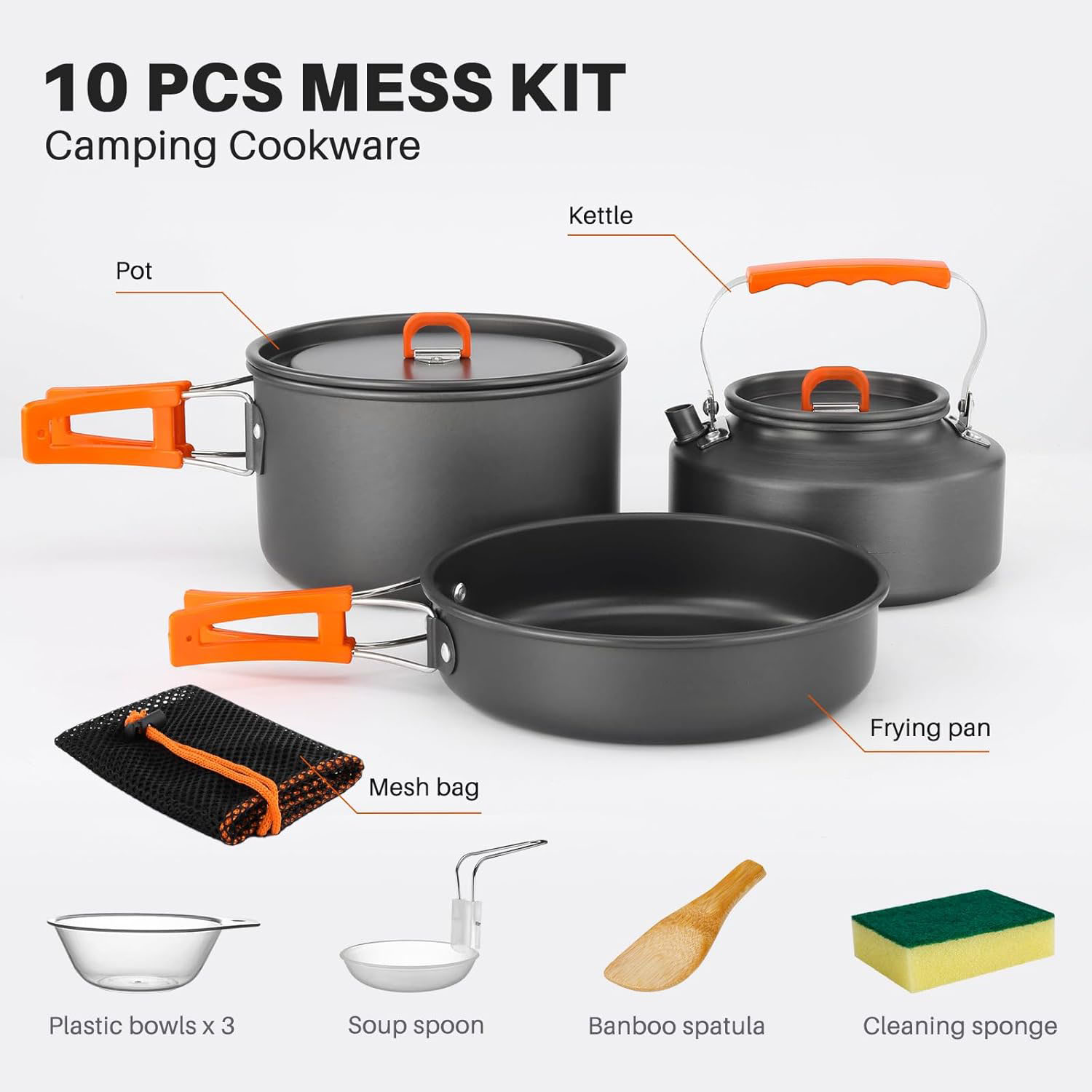 キャンプ用調理器具 キャンプ用ポットとフライパンセット ケト - Camping Cooking Pots And Pans のレビューと価格
