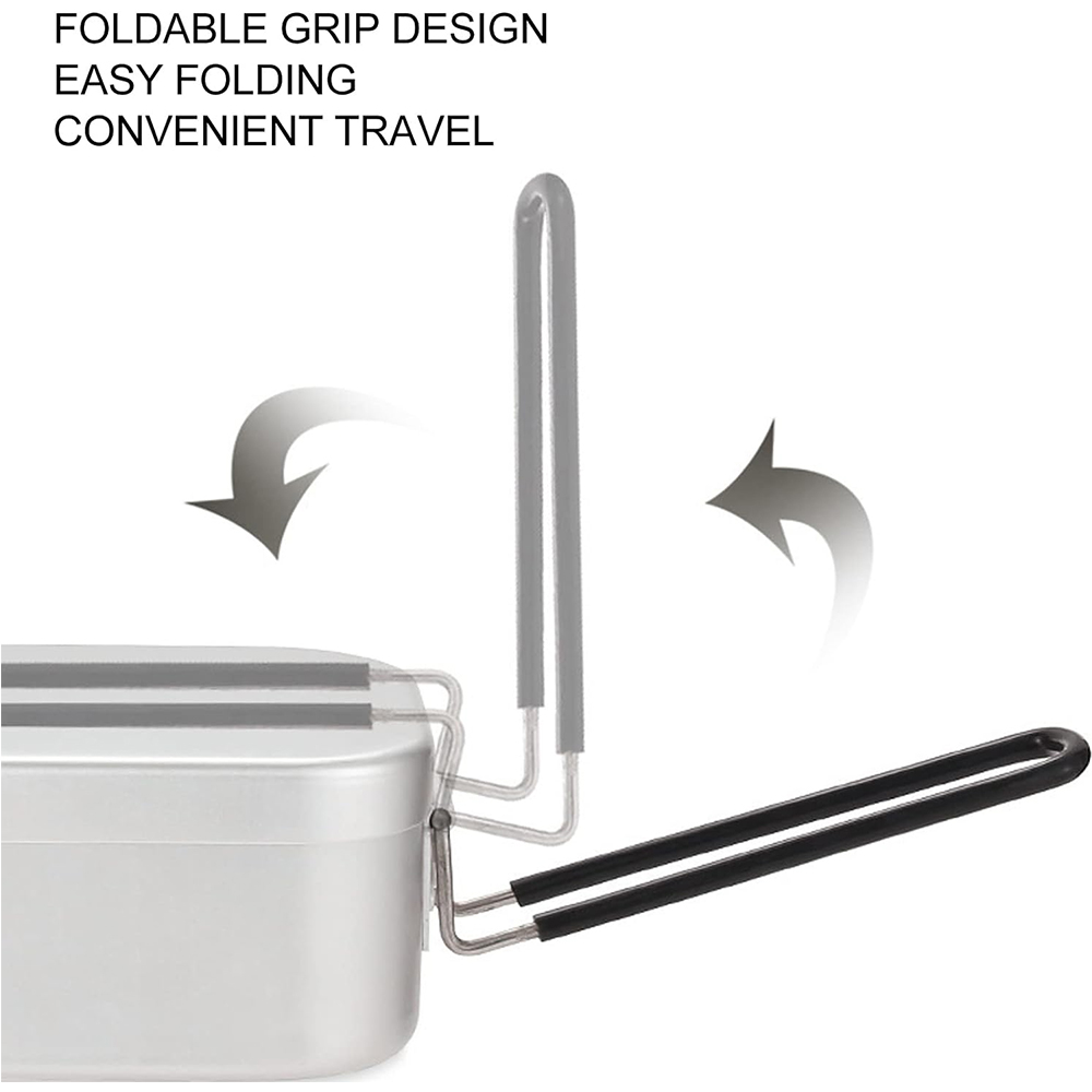 800 ミリリットルアルミ弁当箱屋外キャンプ調理器具食器折り - Camping Cooking Rack のレビューと価格