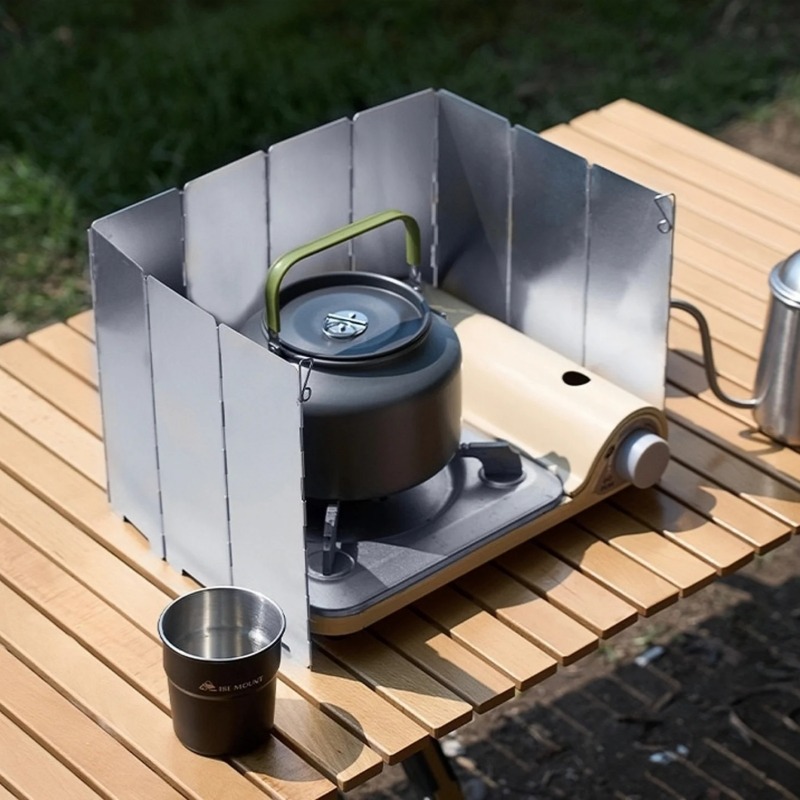ポータブルキャンプストーブ用風防、折りたたみ式防風スクリーン - Camping Cooking Windscreen のレビューと価格