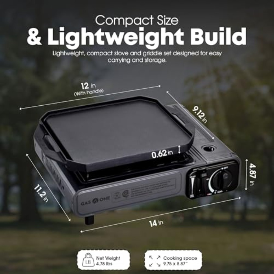 GasOne GS-1000G-KIT ブタンガスストーブ  - Camping Cooking Flat Top のレビューと価格