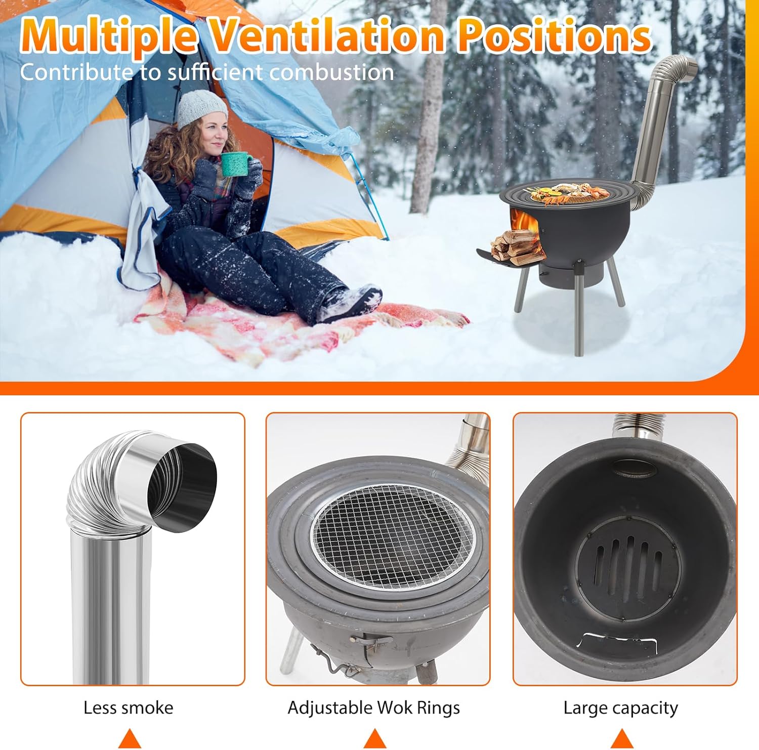 ポータブル薪焚きロケットストーブ キャンプやハイキング用 - - Camping Hiking Cooking のレビューと価格