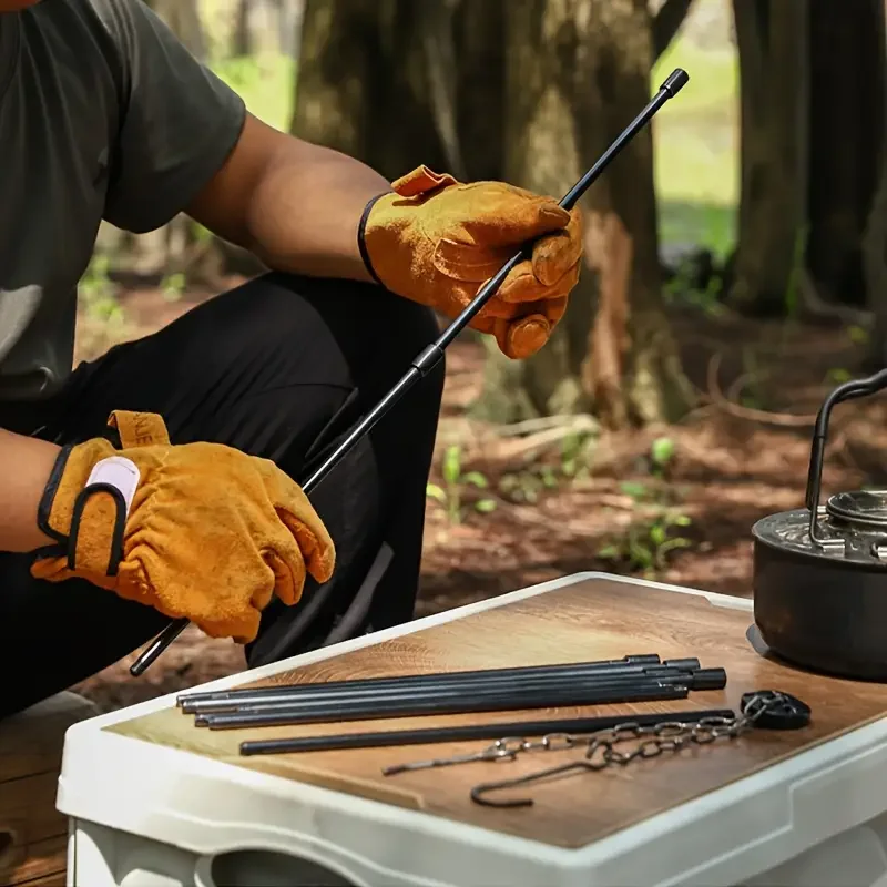 屋外用大型焚き火三脚ポータブルキャンプ焚き火調理鍋吊り下げ三 - Camping Cooking Rack のレビューと価格