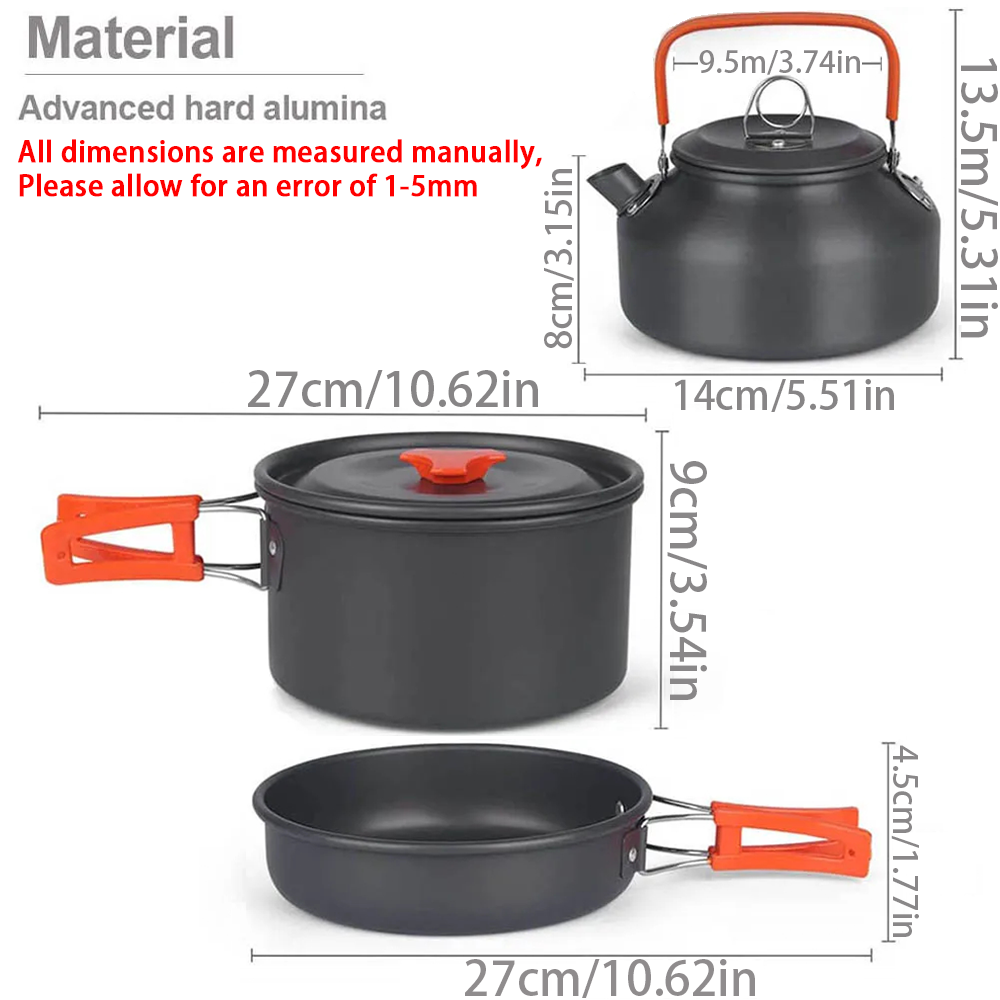 1 ピース/1 セットキャンプ調理器具キット屋外調理セットア - Camping Cooking Pots And Pans のレビューと価格