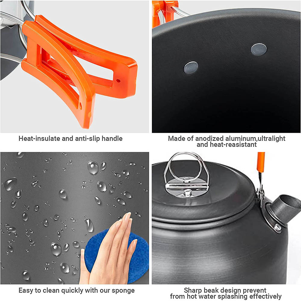 1 ピース/1 セットキャンプ調理器具キット屋外調理セットア - Camping Cooking Pots And Pans のレビューと価格