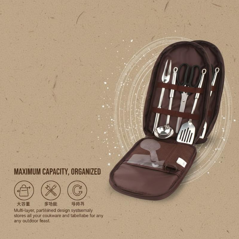 アウトドアクッキングバッグ キャンプ用収納バッグ ポータブル - Camping Cooking Utensils Storage のレビューと価格