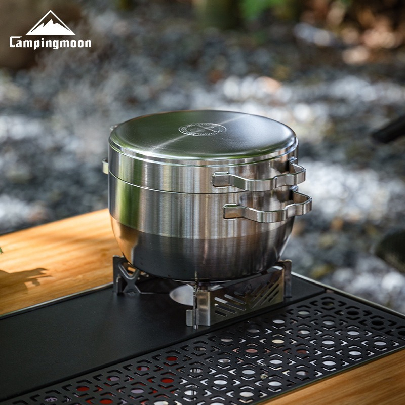 DO-25 厚みのあるステンレス鋼の屋外吊り下げ鍋調理器具シ - Camping Cooking Pots And Pans のレビューと価格