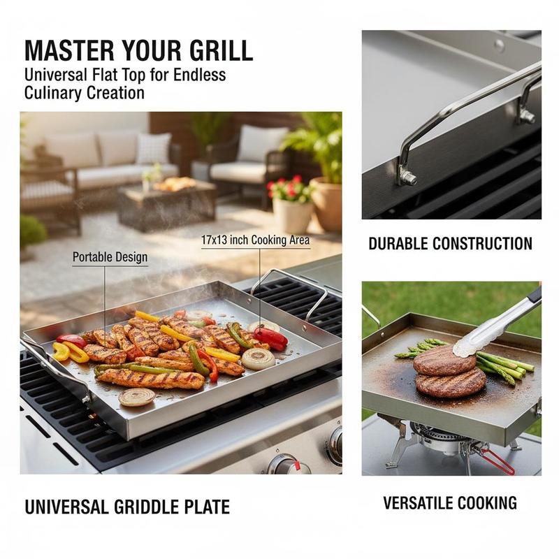 長方形フラットトッププレート 17x13インチ キャンプ、テ - Camping Cooking Flat Top のレビューと価格