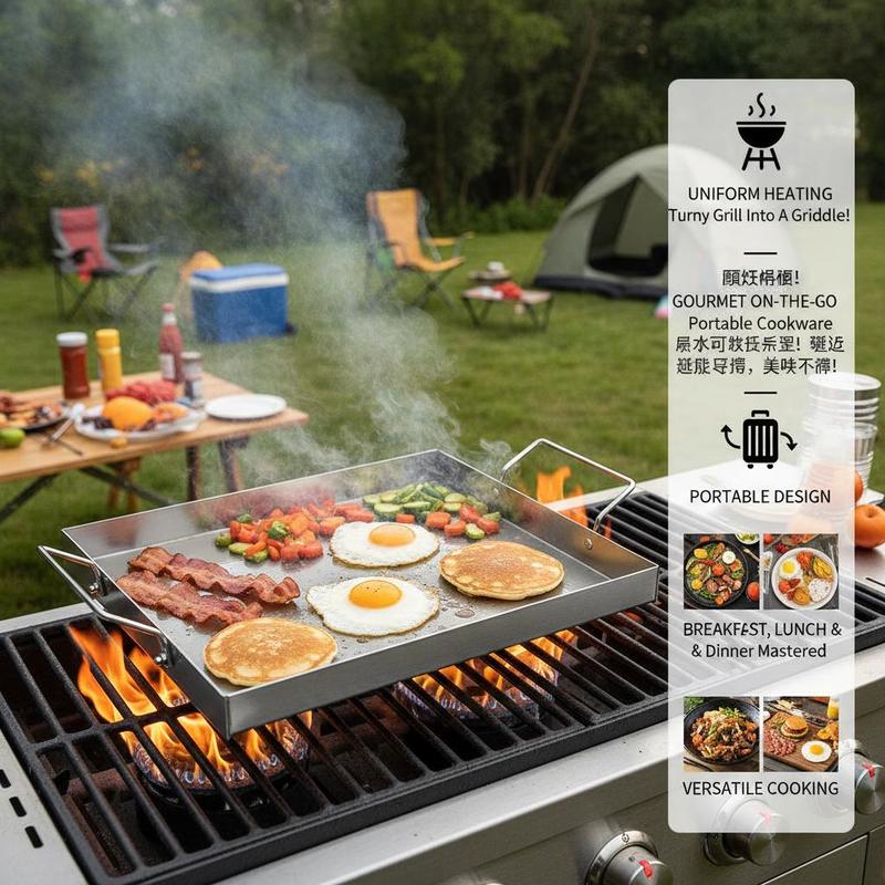 長方形フラットトッププレート 17x13インチ キャンプ、テ - Camping Cooking Flat Top のレビューと価格